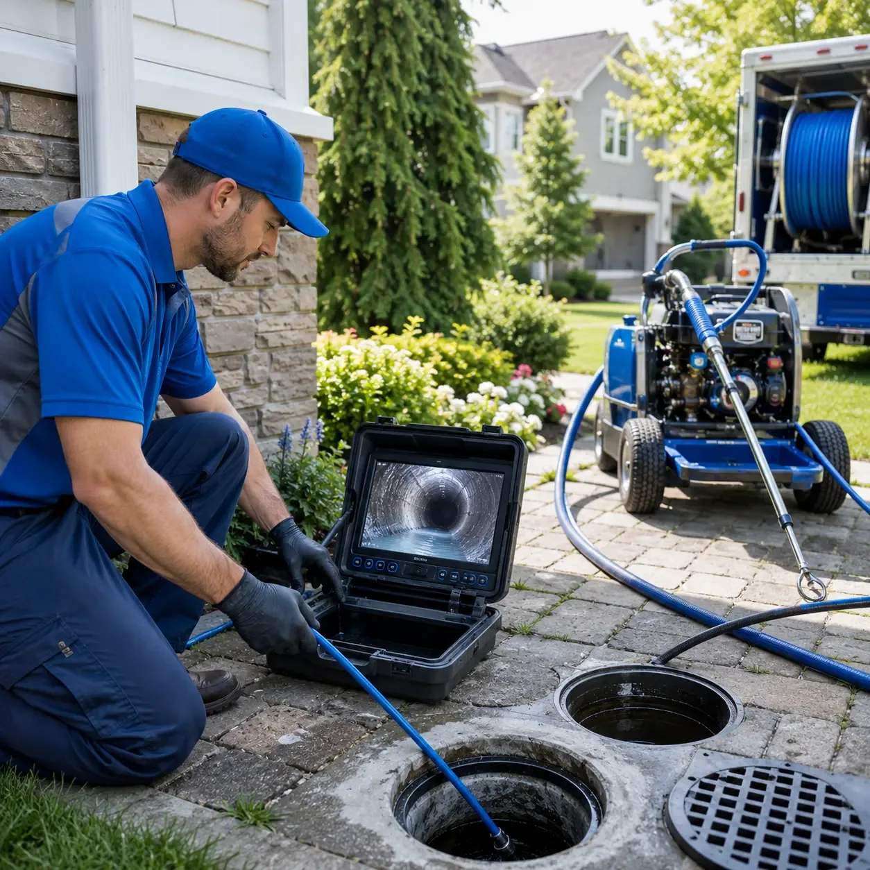 Outdoor drain cleaning professionals serving Honor, MI